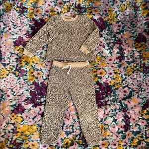 J.Crew Crewcuts Leopard Print Kids Sweatsuit